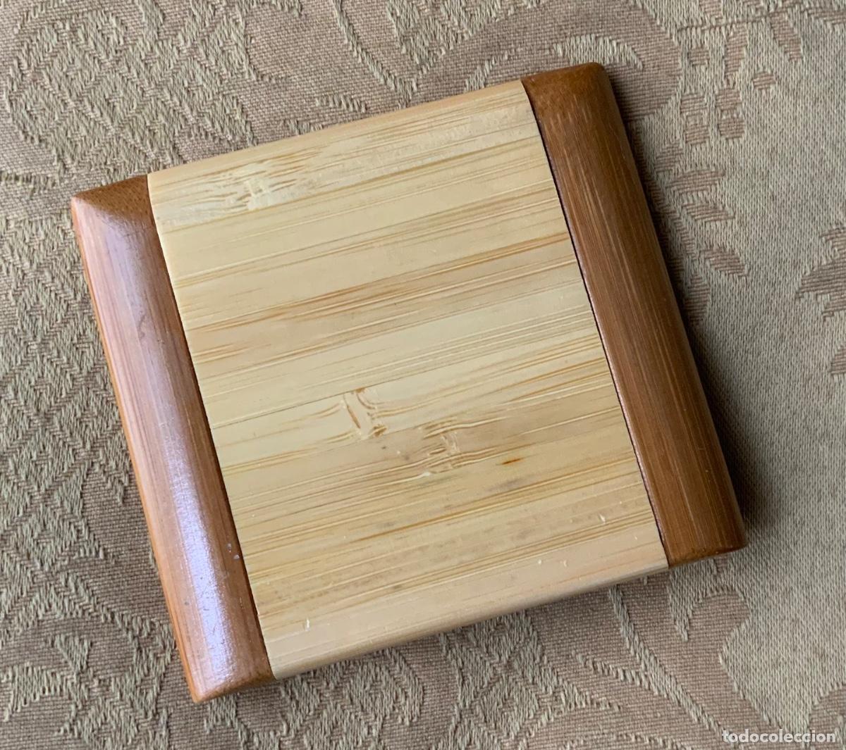 Vintage: ESPEJO PARA BOLSO DE MADERA - Foto 5