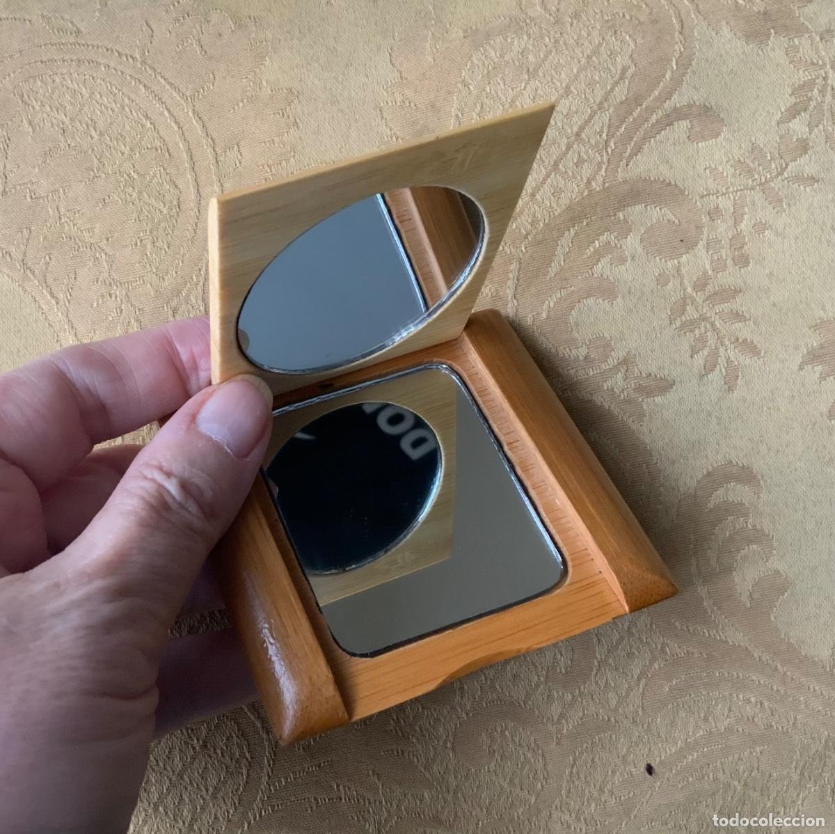 Vintage: ESPEJO PARA BOLSO DE MADERA - Foto 6