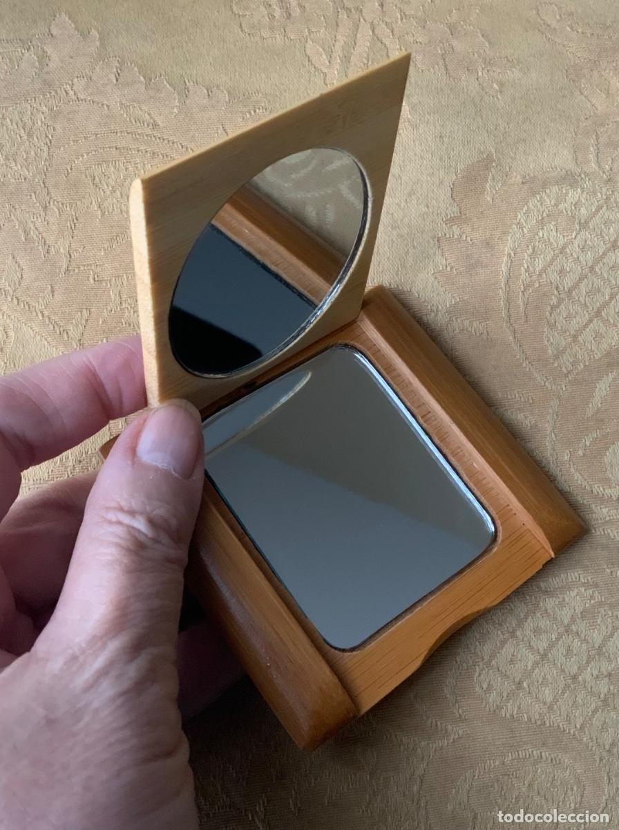 Vintage: ESPEJO PARA BOLSO DE MADERA - Foto 10