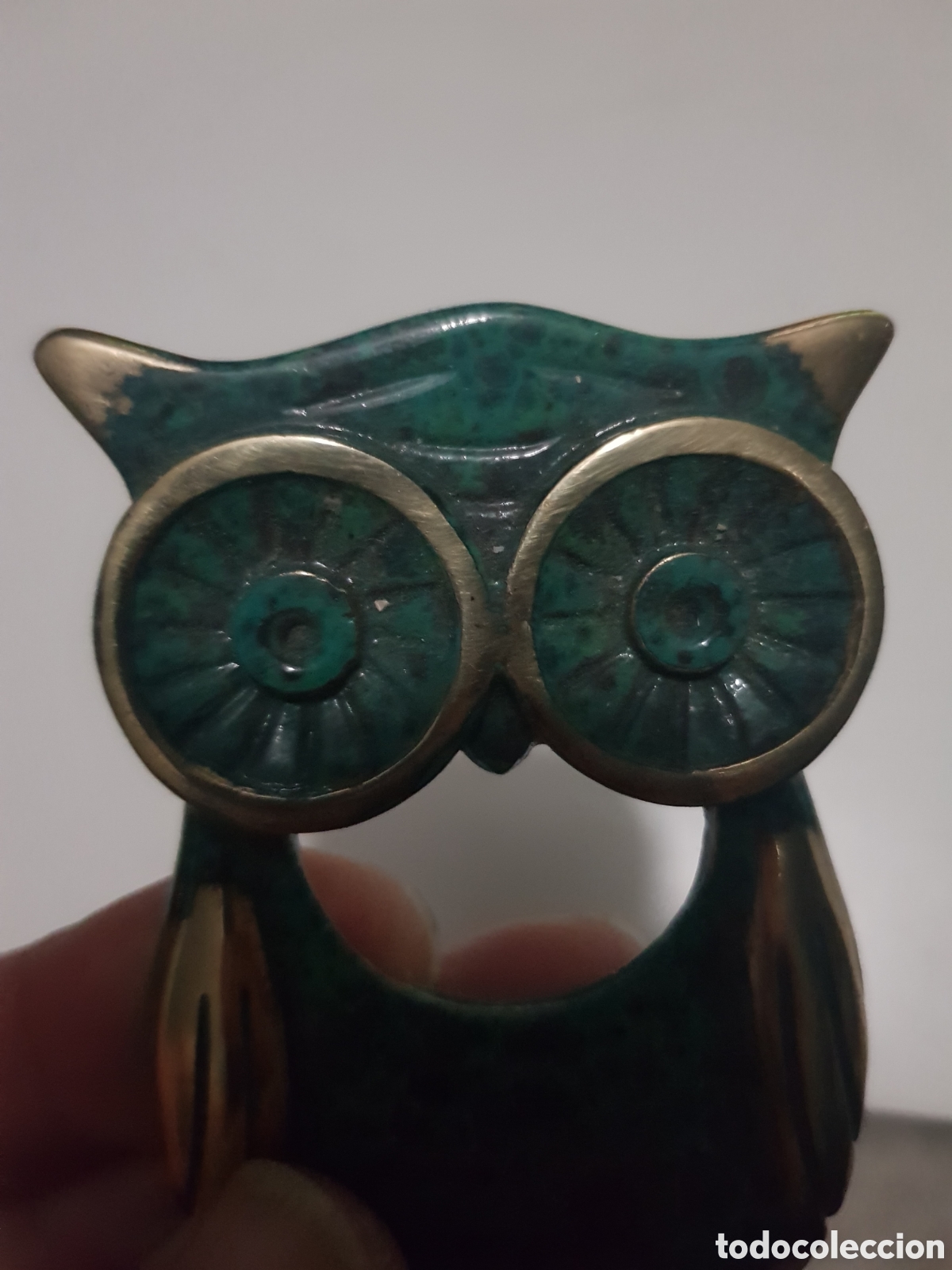 Vintage: Abridor de bronce esmaltado con forma de b&uacute;ho. - Foto 8