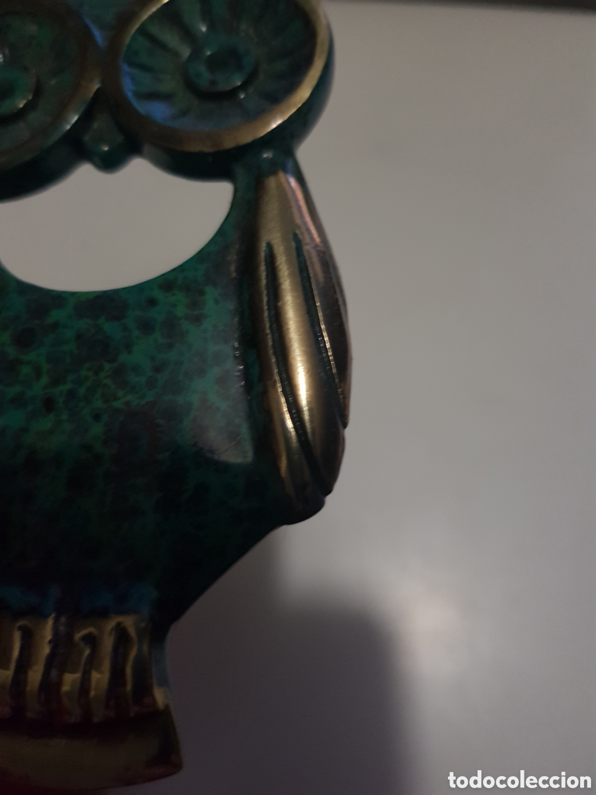 Vintage: Abridor de bronce esmaltado con forma de b&uacute;ho. - Foto 9