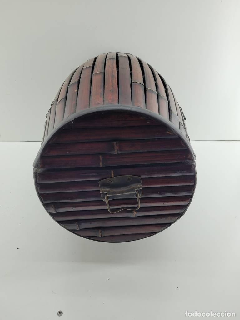 Vintage: BARRIL DECORATIVO FABRICADO EN MADERA - Foto 4