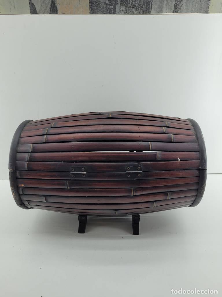 Vintage: BARRIL DECORATIVO FABRICADO EN MADERA - Foto 5