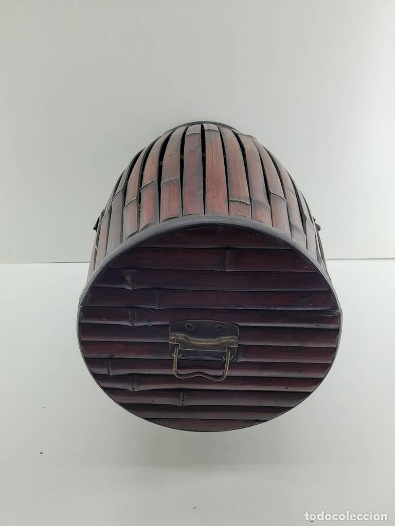 Vintage: BARRIL DECORATIVO FABRICADO EN MADERA - Foto 6