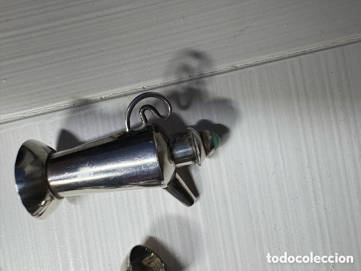 Vintage: Conjunto miniatura plata botella y copas - Foto 10