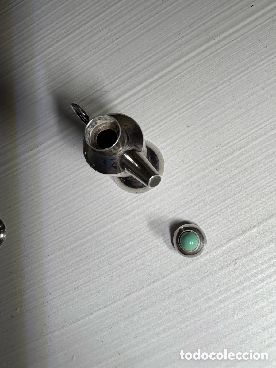 Vintage: Conjunto miniatura plata botella y copas - Foto 13