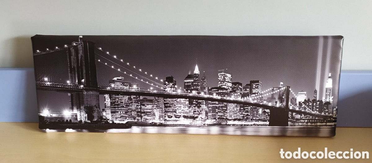 Vintage: Cuadro cartel EL PUENTE DE BROOKLYN - Foto 1