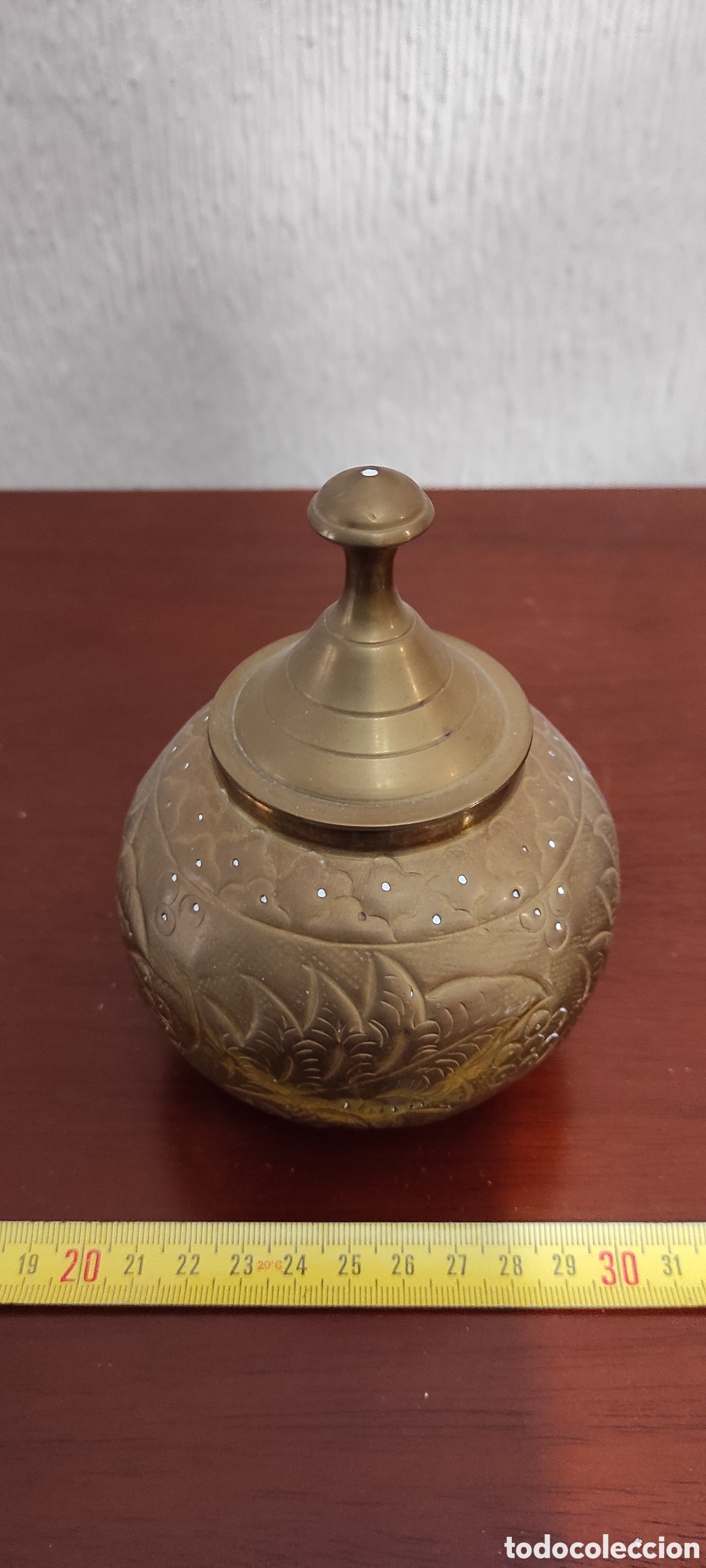 Vintage: Azucarero &aacute;rabe de lat&oacute;n - Foto 2