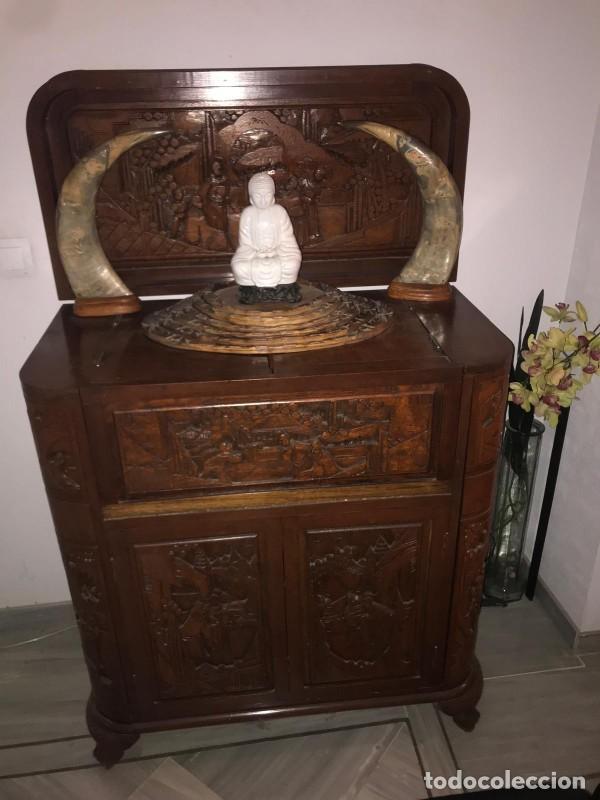 Vintage: Mueble bar madera tallada - Foto 1