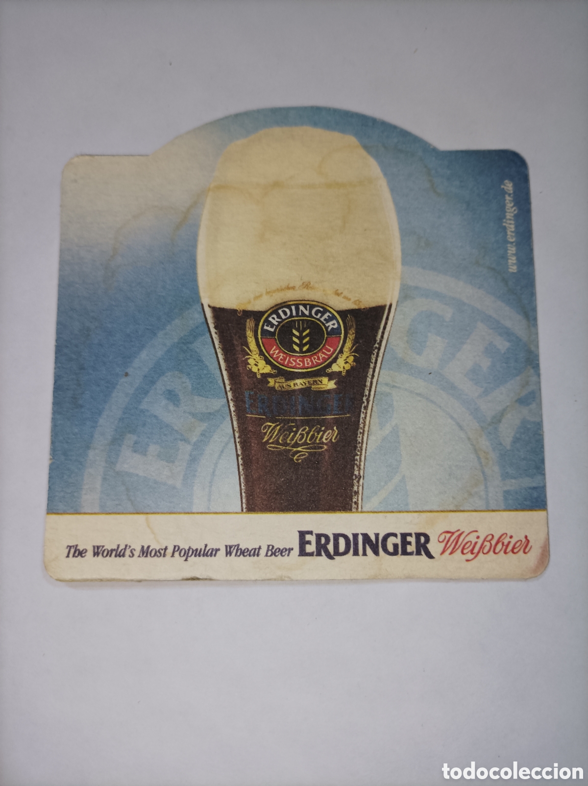 Vintage: ERDINGER. POSAVASOS CERVEZA ANTIGUO. - Foto 2