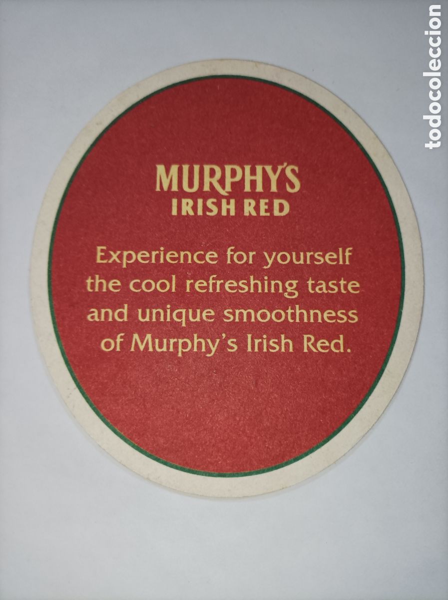 Vintage: MURPHYS. POSAVASOS CERVEZA ANTIGUO. - Foto 2
