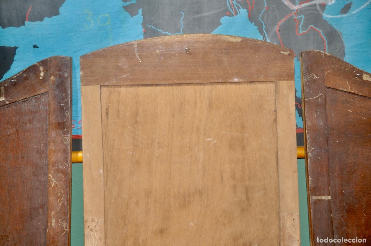 Vintage: Espejo tr&iacute;ptico marco de madera - Foto 11