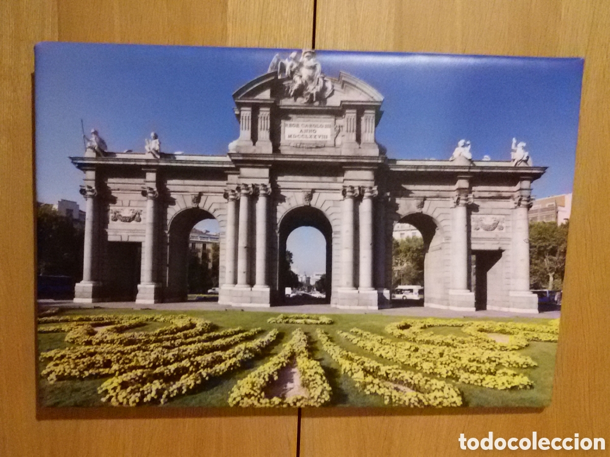 Vintage: Cuadro cartel postal MADRID La puerta de Alcal&aacute; - Foto 1