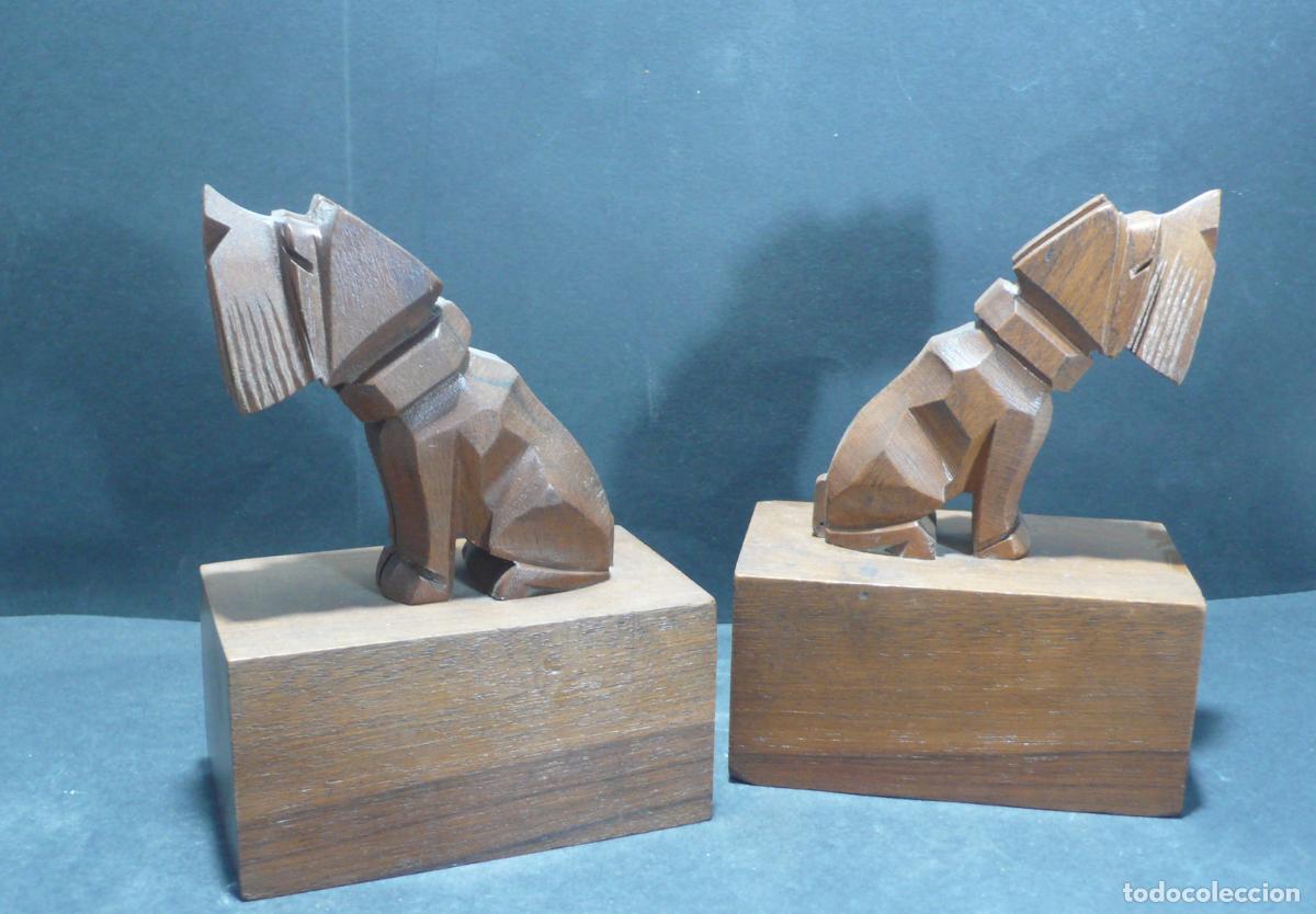 Vintage: SUJETALIBROS EN MADERA - Foto 1
