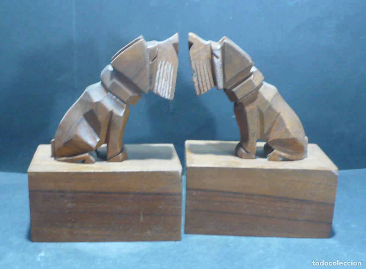 Vintage: SUJETALIBROS EN MADERA - Foto 2