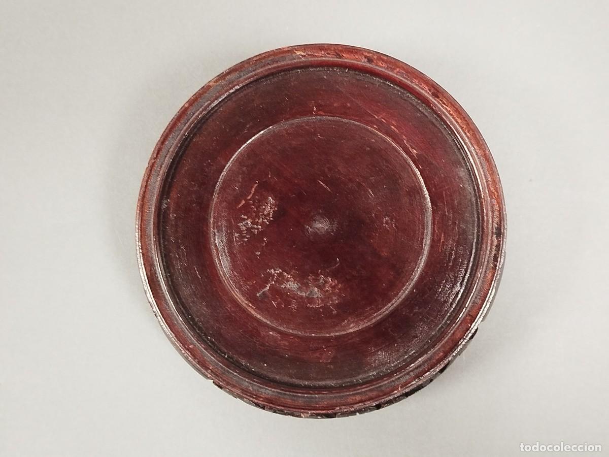 Vintage: BASE DE MADERA CHINA PEQUE&Ntilde;A - Foto 3