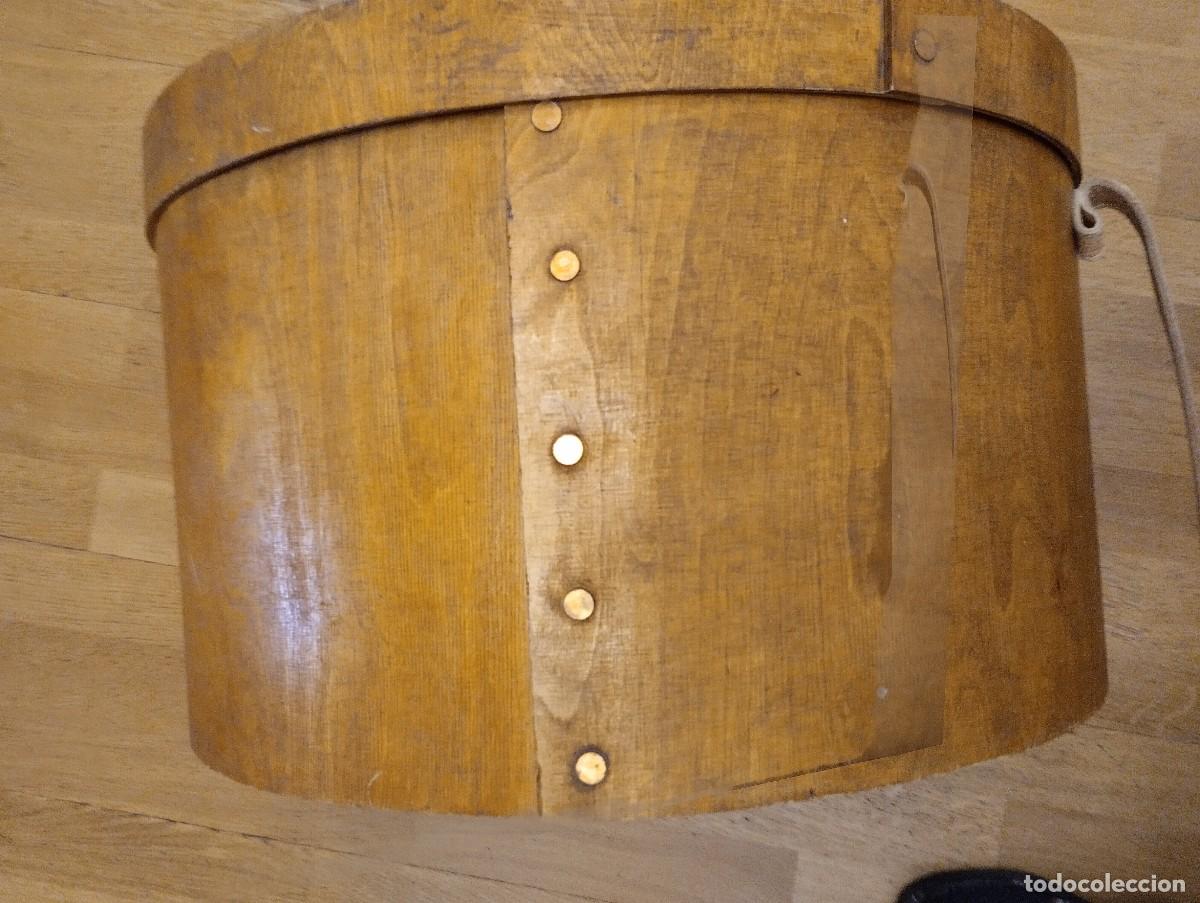 Vintage: Caja de madera para sombreros - Foto 4