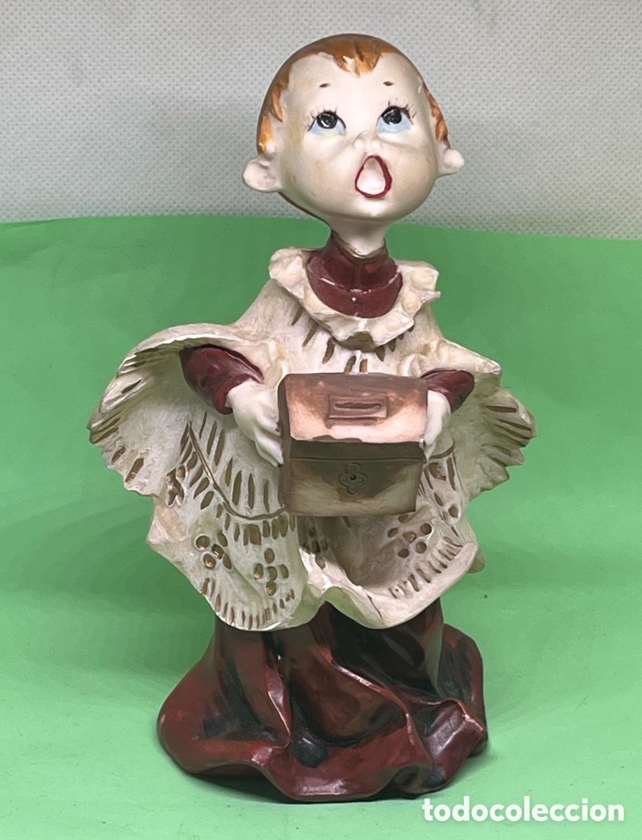 Vintage: FIGURA DE MONAGUILLO VINTAGE - Foto 7