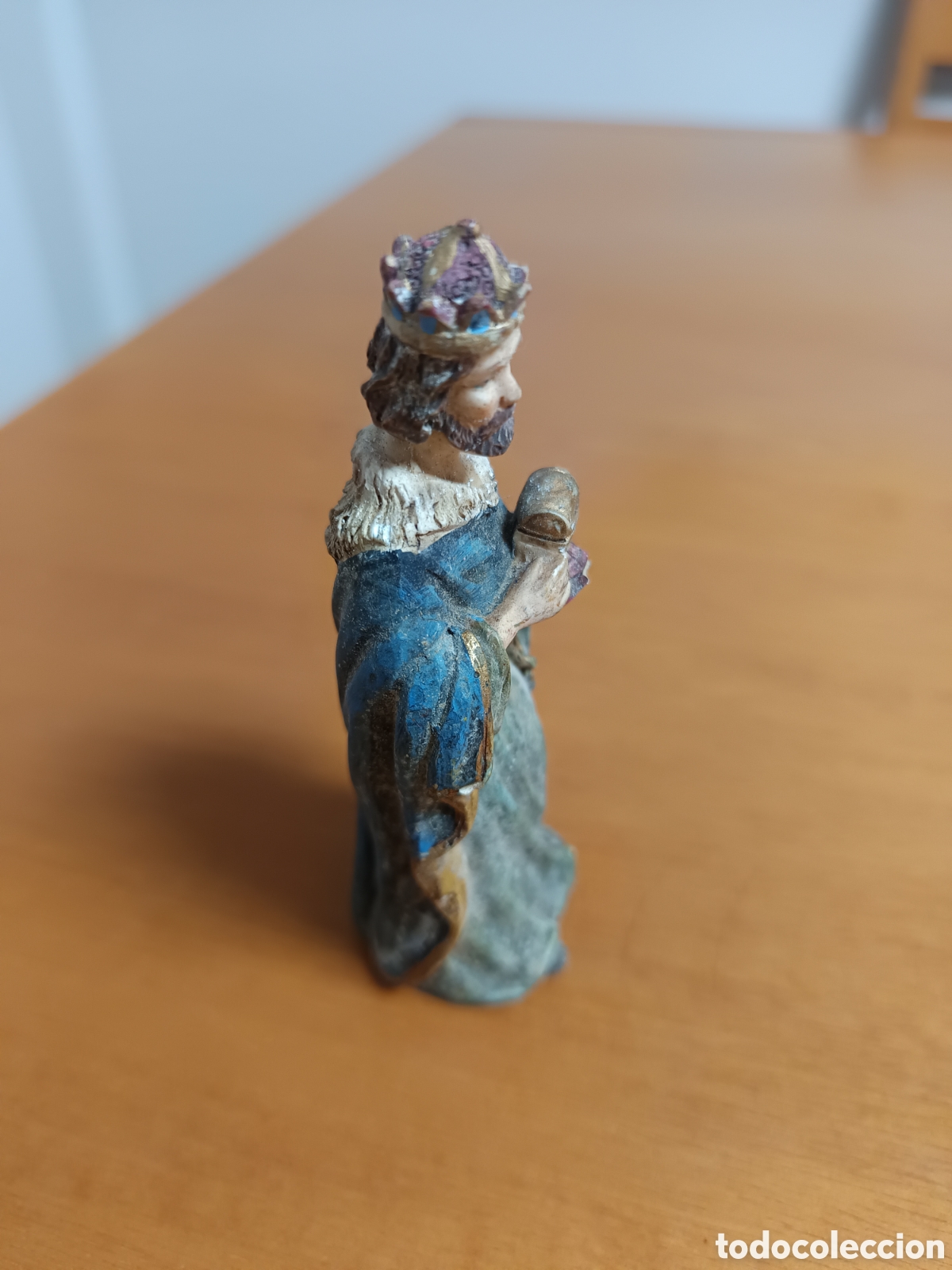 Vintage: Figura de bel&eacute;n rey mago - Foto 5
