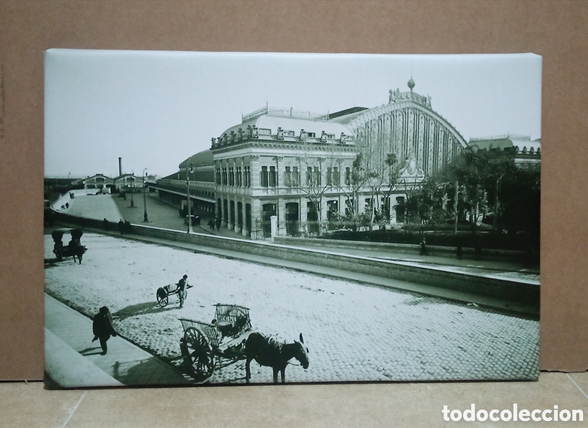 Vintage: Cuadro cartel postal ATOCHA Madrid - Foto 1