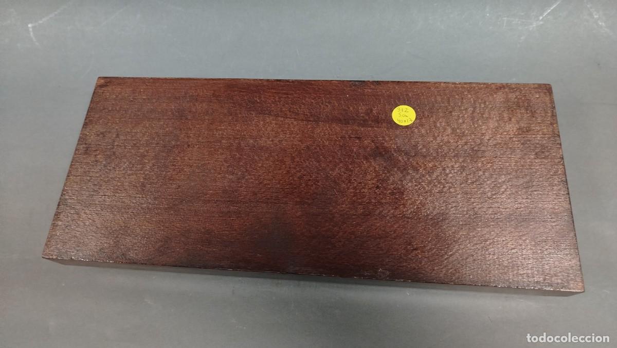 Vintage: BASE RECTANGULAR DE MADERA BARNIZADA - Foto 7