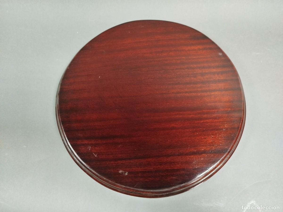 Vintage: BASE CIRCULAR DE MADERA BARNIZADA - Foto 4