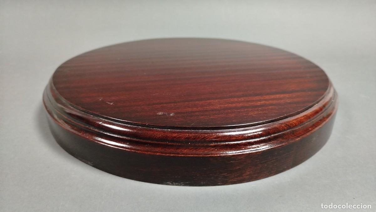 Vintage: BASE CIRCULAR DE MADERA BARNIZADA - Foto 5