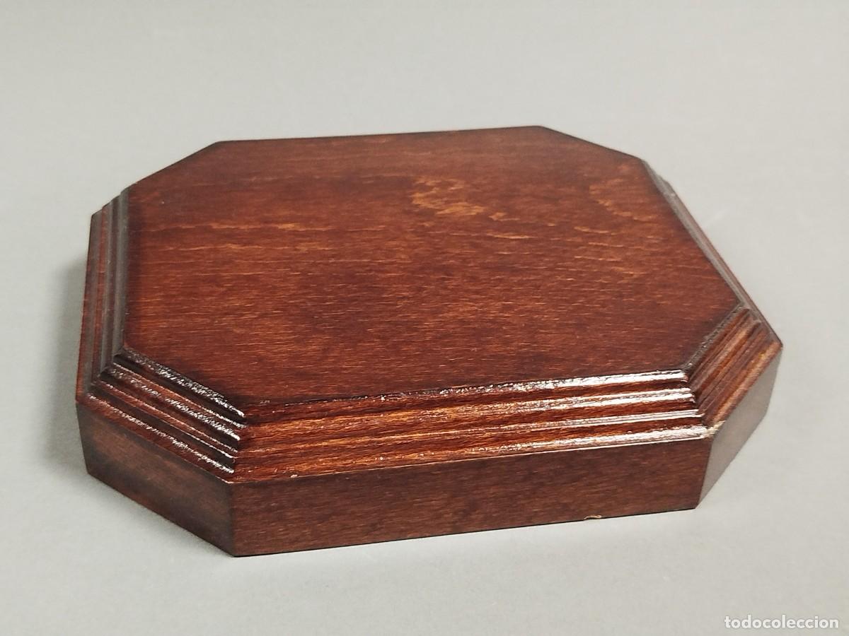 Vintage: BASE OCTOGONAL DE MADERA BARNIZADA O SIN BARNIZAR - Foto 1