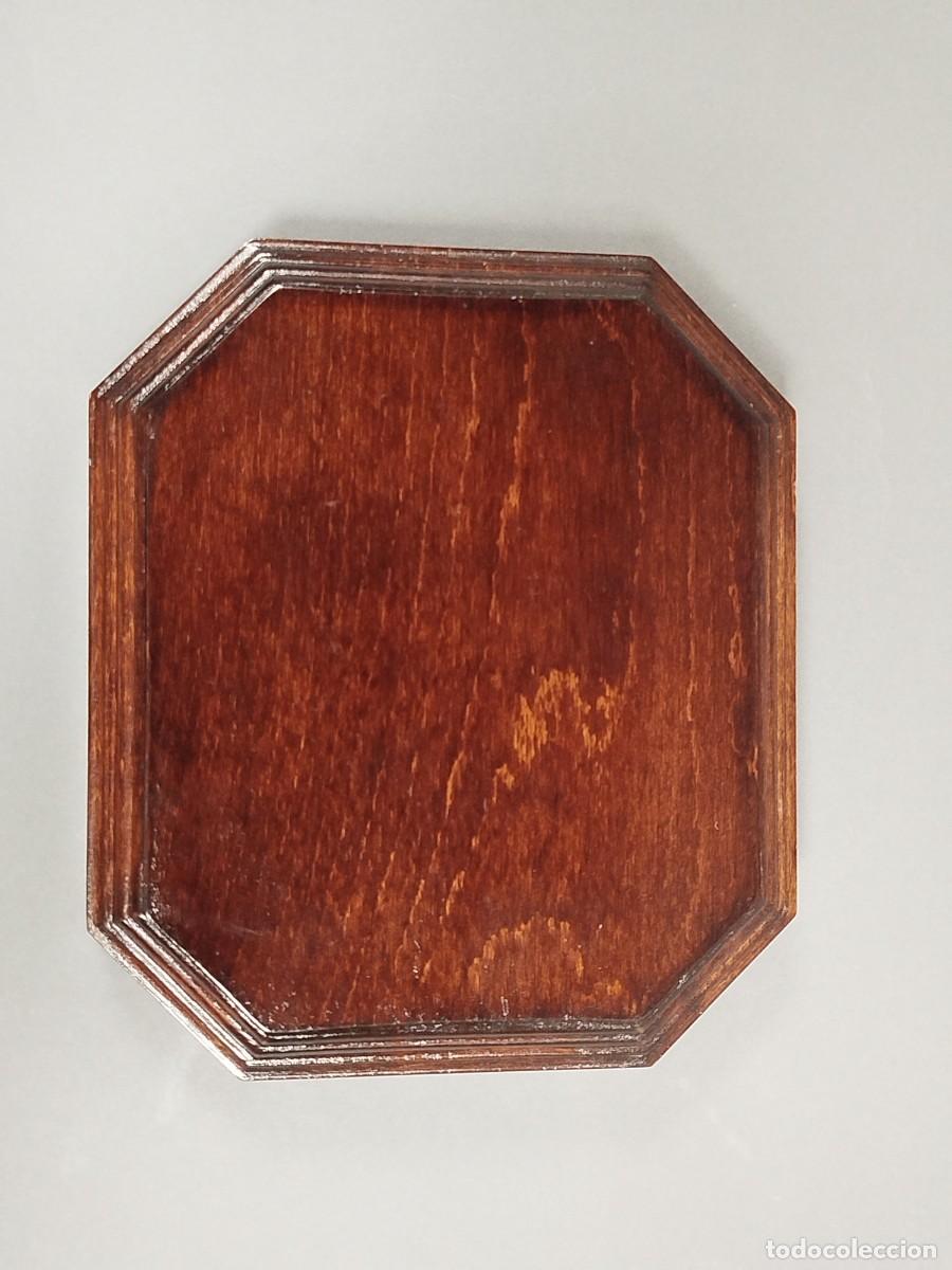 Vintage: BASE OCTOGONAL DE MADERA BARNIZADA O SIN BARNIZAR - Foto 2