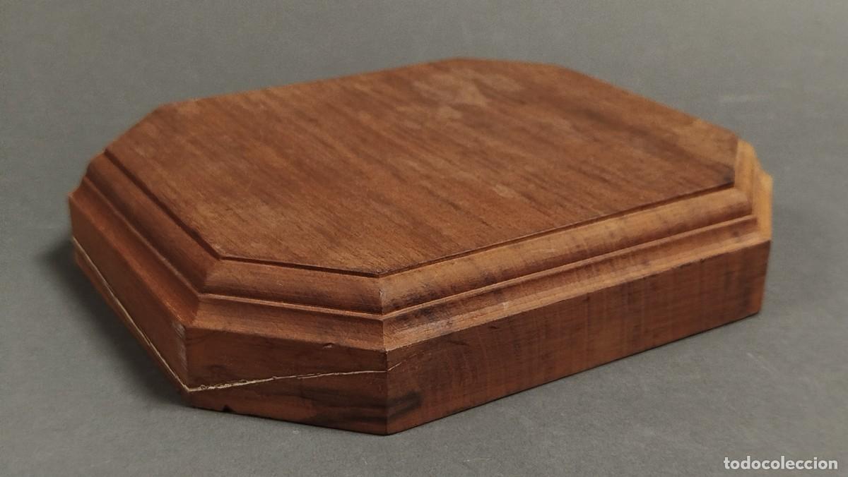 Vintage: BASE OCTOGONAL DE MADERA BARNIZADA O SIN BARNIZAR - Foto 5