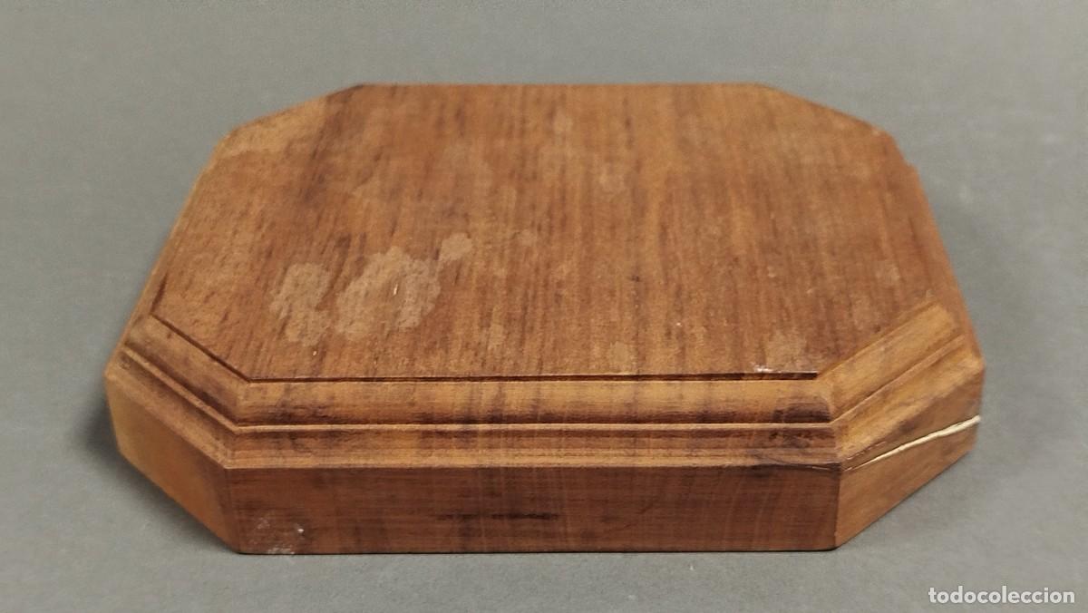Vintage: BASE OCTOGONAL DE MADERA BARNIZADA O SIN BARNIZAR - Foto 6