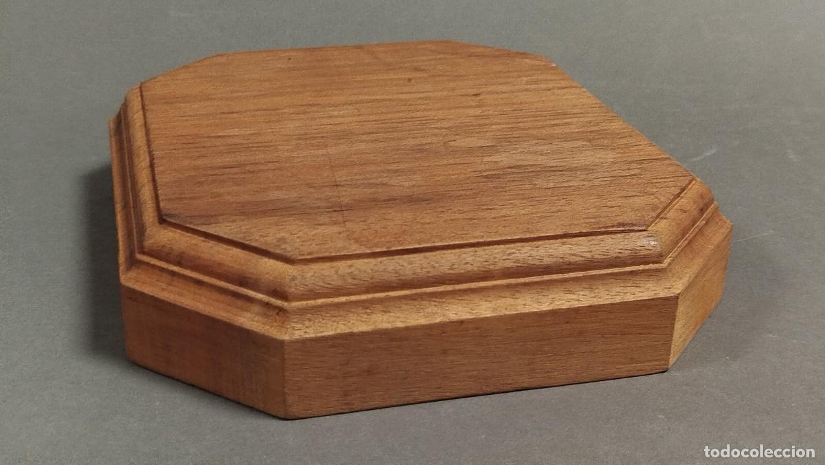 Vintage: BASE OCTOGONAL DE MADERA BARNIZADA O SIN BARNIZAR - Foto 9