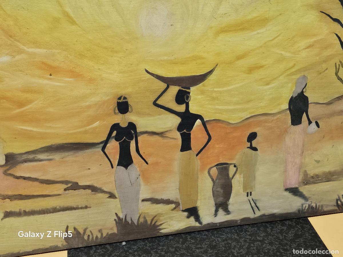 Vintage: cuadro con pintura africana - Foto 2