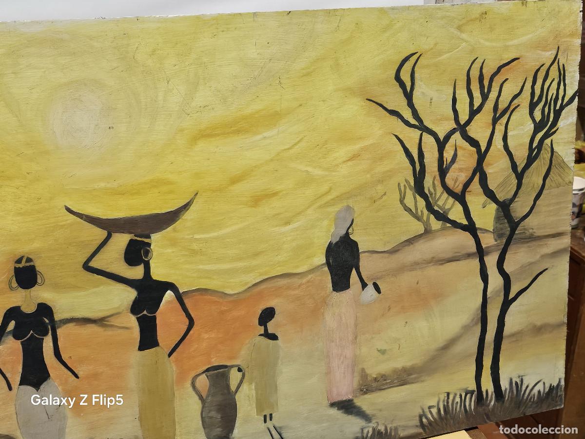 Vintage: cuadro con pintura africana - Foto 3