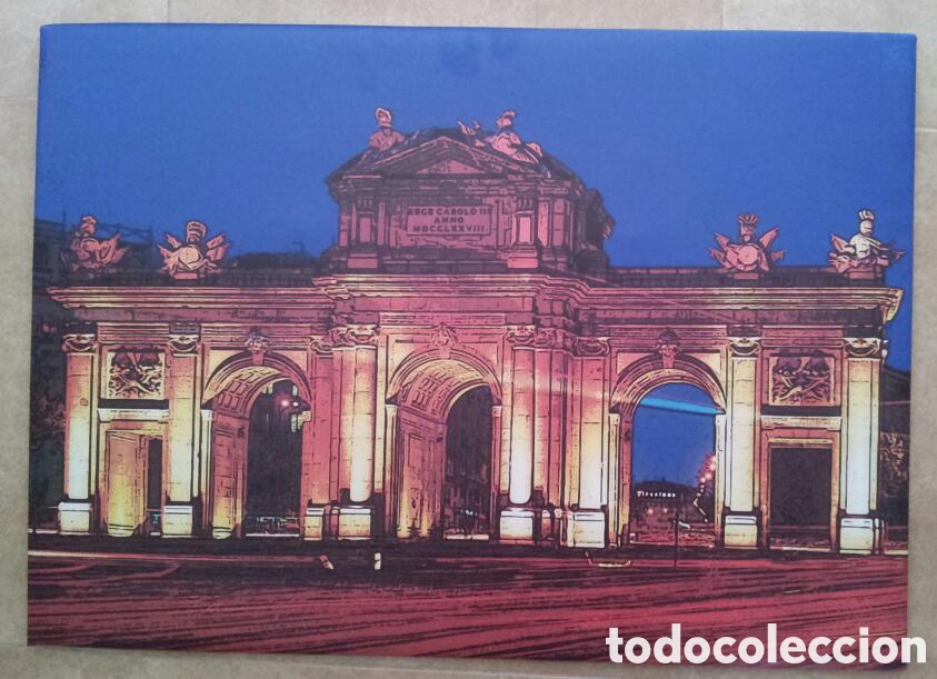 Vintage: Cuadro cartel postal MADRID Puerta de Alcal&aacute; - Foto 1