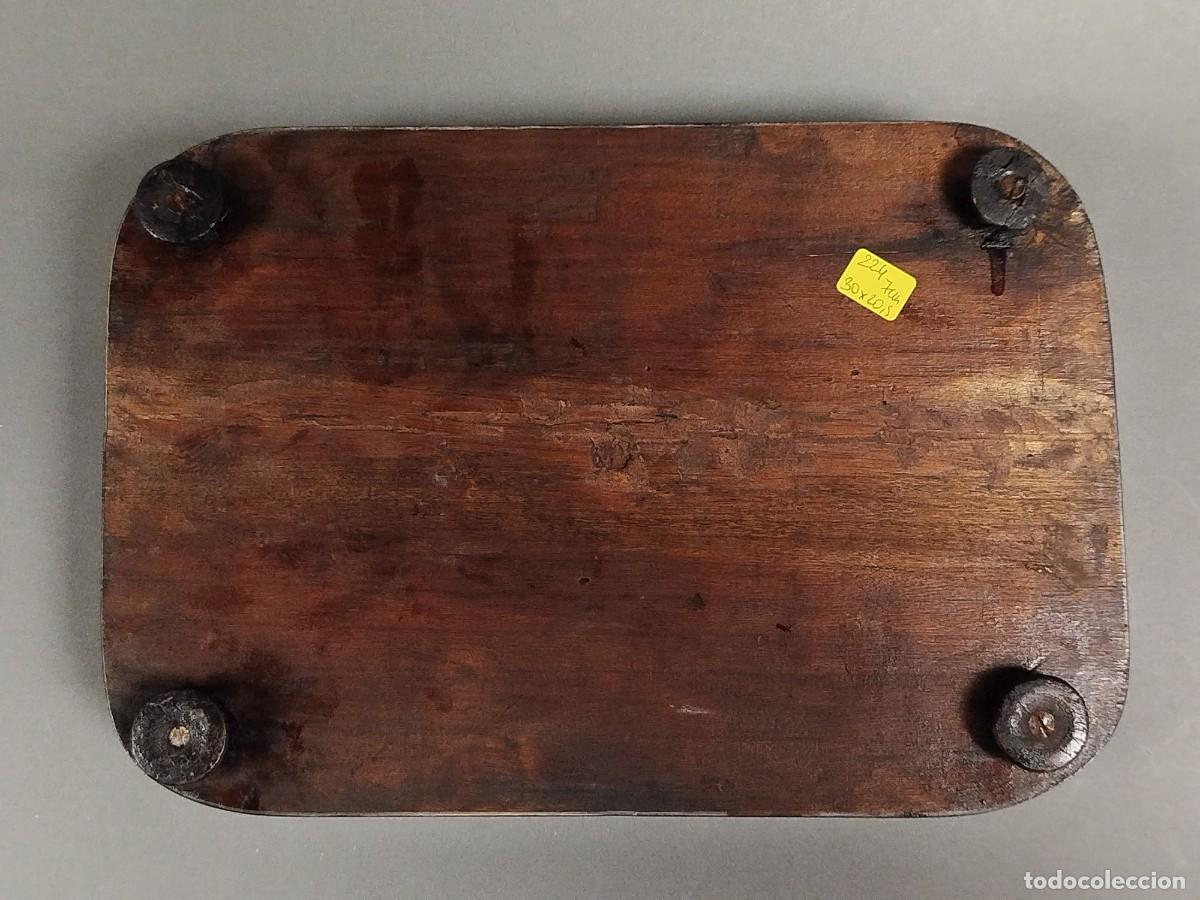 Vintage: PEANA DE MADERA CON MARQUETERIA - Foto 2