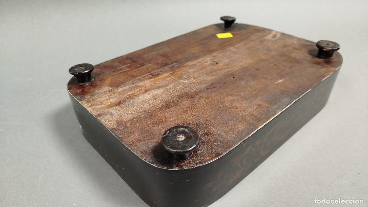 Vintage: PEANA DE MADERA CON MARQUETERIA - Foto 4