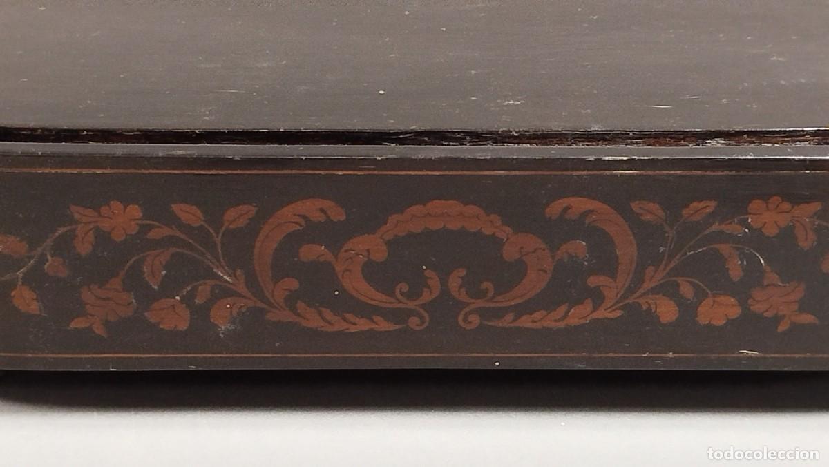 Vintage: PEANA DE MADERA CON MARQUETERIA - Foto 6
