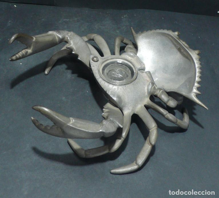 Vintage: CANGREJO TINTERO EN METAL - Foto 3