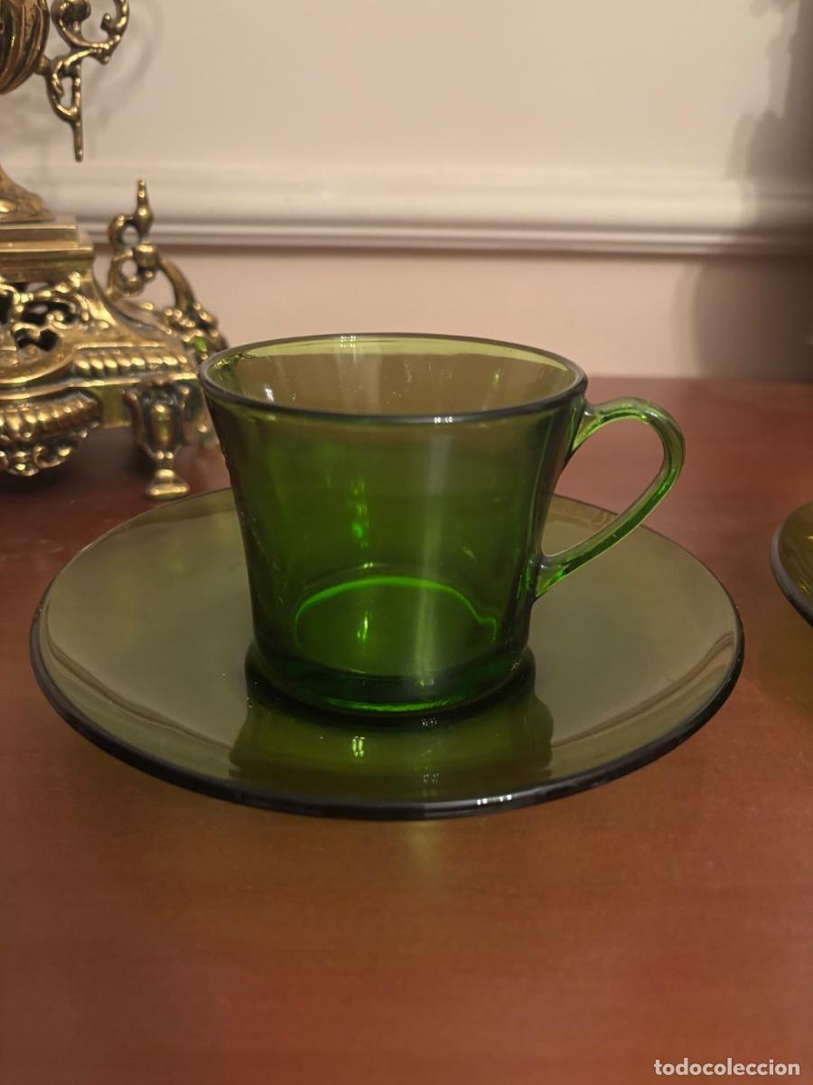 Vintage: Pareja de tazas Duralex verde - Foto 2