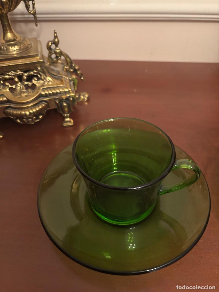 Vintage: Pareja de tazas Duralex verde - Foto 3