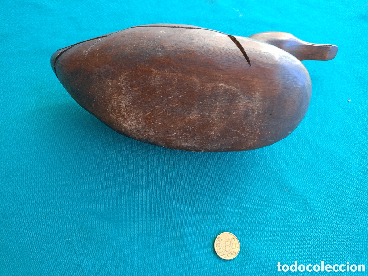 Vintage: MAGN&Iacute;FICO PATO DE MADERA - Foto 3