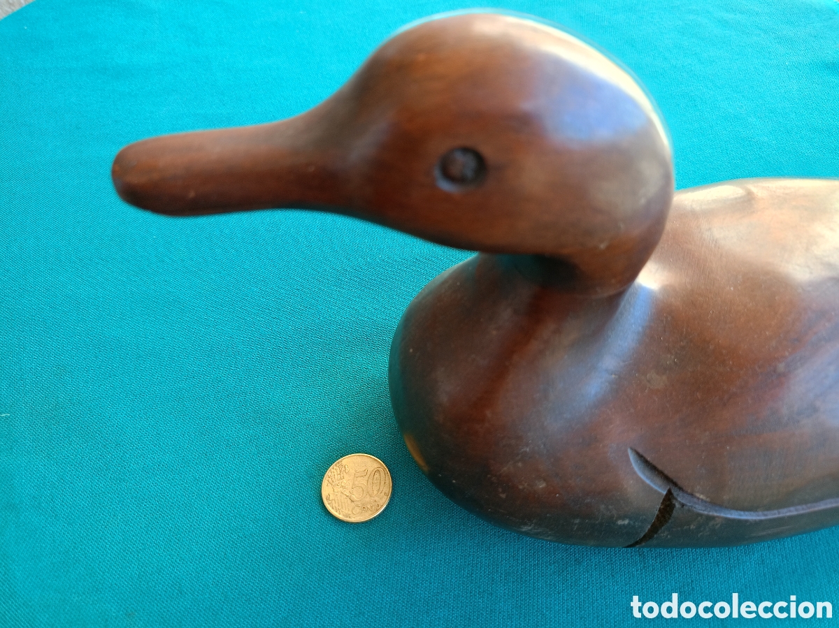 Vintage: MAGN&Iacute;FICO PATO DE MADERA - Foto 1