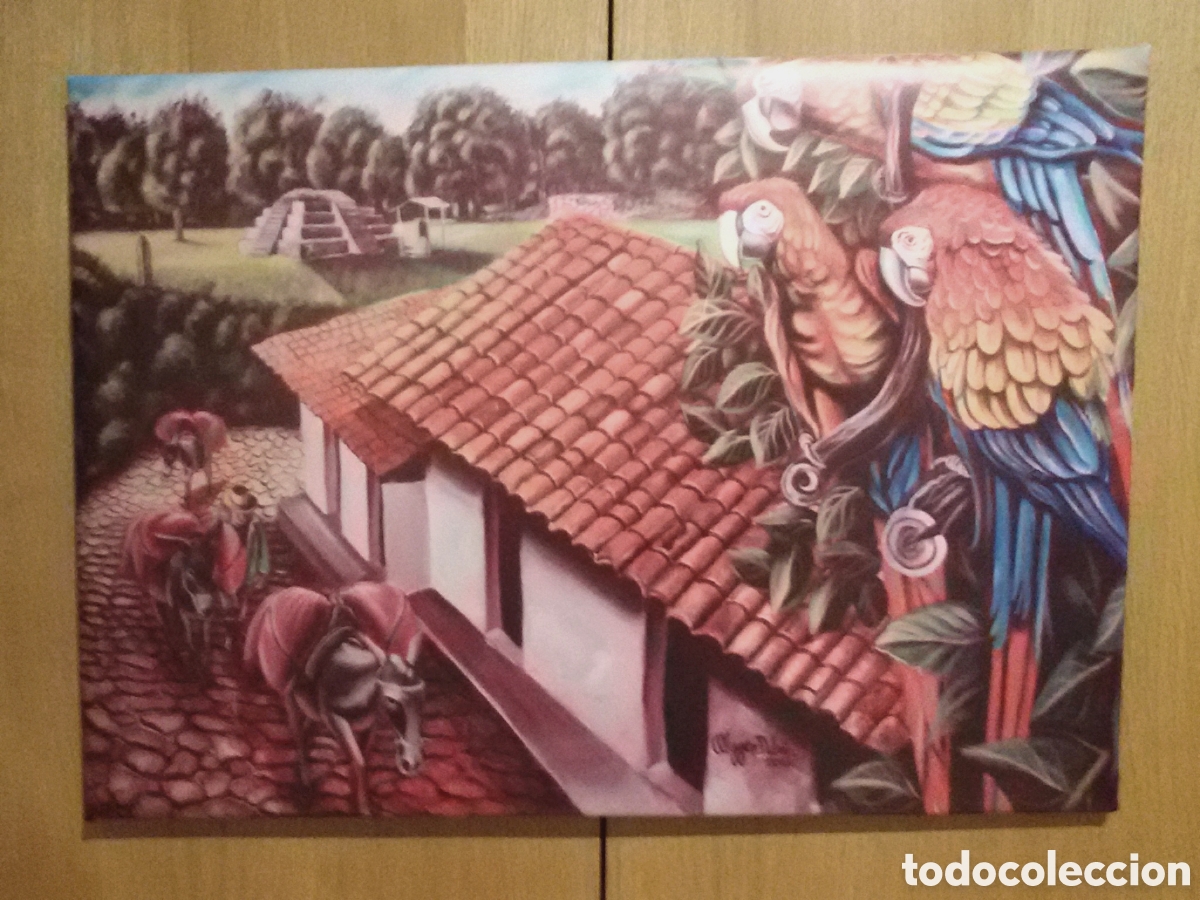 Vintage: Cuadro cartel LOROS en el tejado - Foto 1