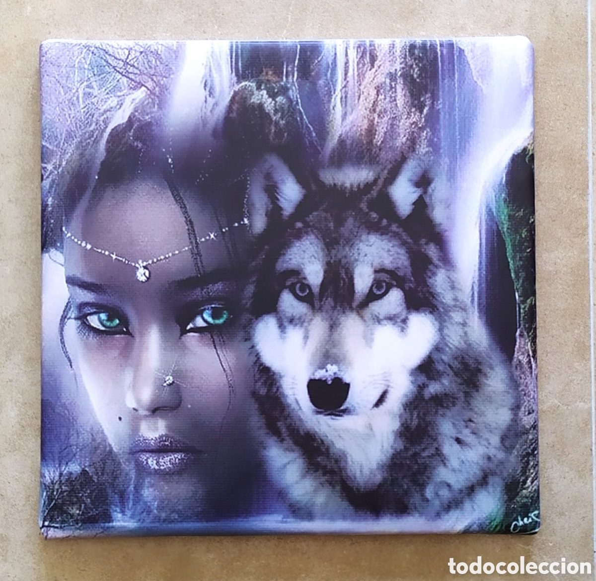 Vintage: Cuadro cartel HADA y PERRO - LOBO - Foto 1