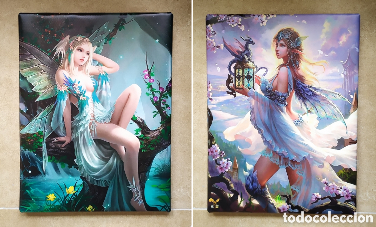 Vintage: 2 Cuadros carteles HADAS - Foto 1