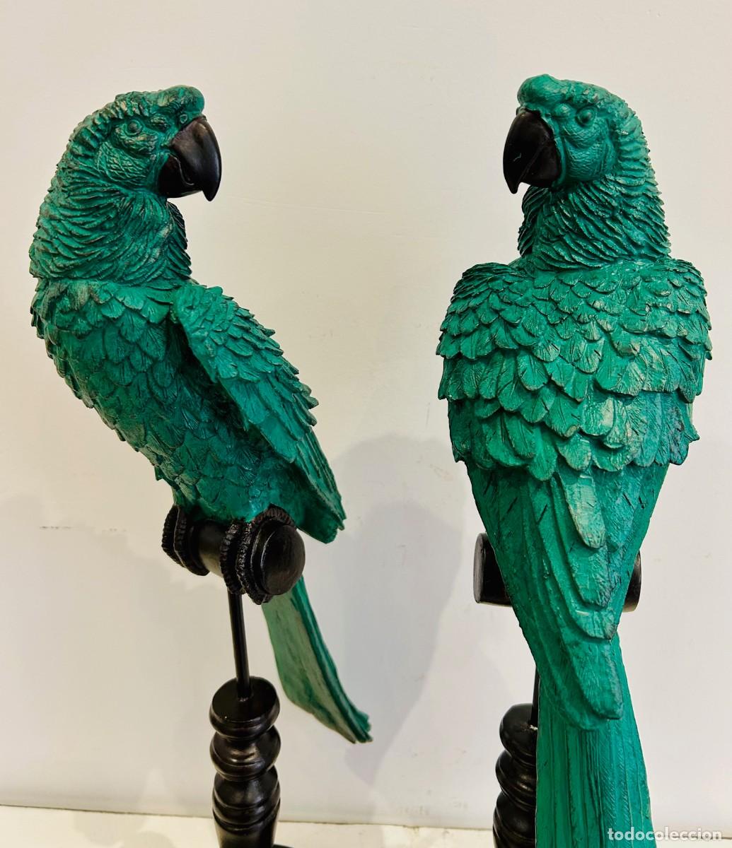 Vintage: Pareja de Loros Decorativos - Foto 3