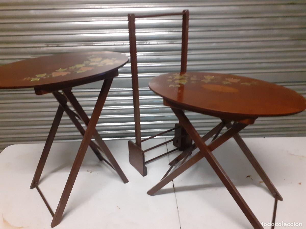 Vintage: Mesitas plegables madera - Foto 3
