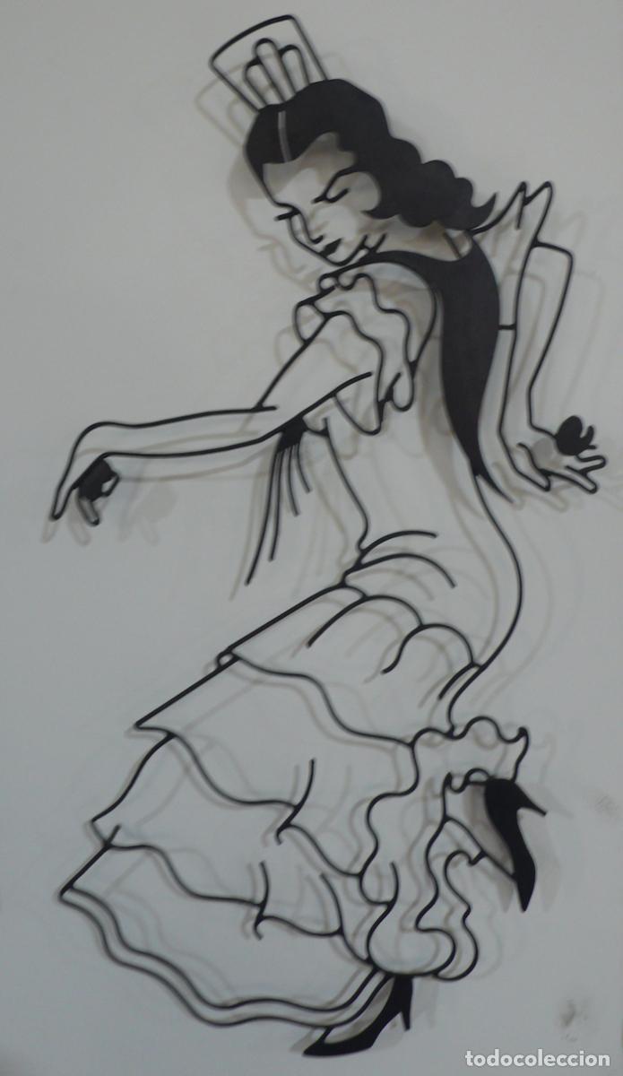 Vintage: PAREJA DE BAILARINES EN ALAMBRE - Foto 2