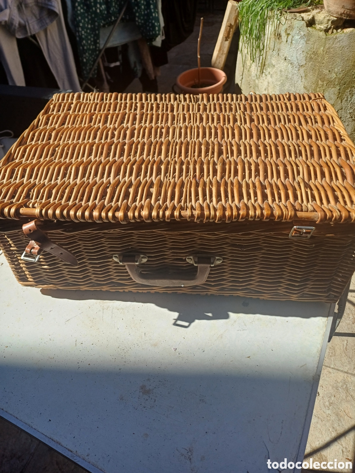 Vintage: Cesta picnic antigua - Foto 2